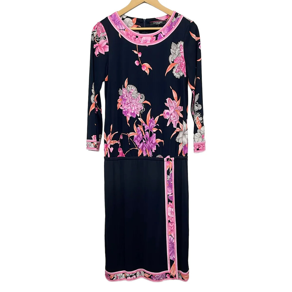 Leonard Black Pink Multi Women's Dress #330423L72B